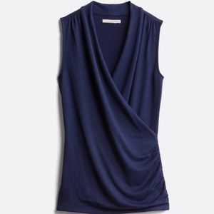 💜50% OFF BUNDLES💜 41 HAWTHORN- Wrap Front Ruched Knit Tank -Size Small Petite
